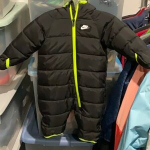 Nike Black and Neon Yellow Kids Bodysuit